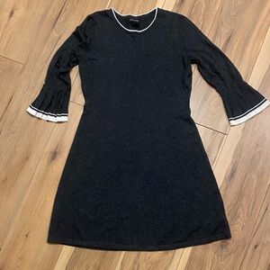 Adrienne Vittadini Black Dress with White Accents